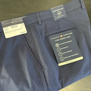 Joseph Abboud Mens 42x34 Navy Luxe Dress Pants Comfort Stretch New Tags